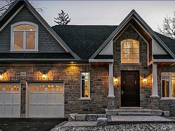 Oakville speciality custom exterior fibreglass door & casement windows.