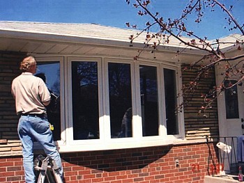 Multi Panel casement windows bow windows exterior
