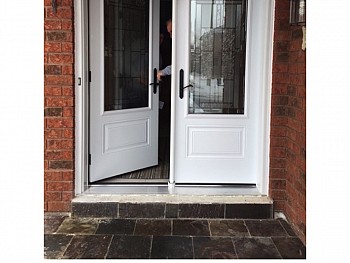 white exterior doors with glass oakville