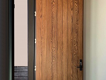Modern 10 foot Oak planked door