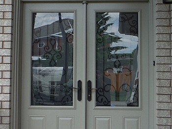 custom color steel doors with window design