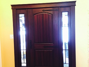 fiberglass door with glass in frames