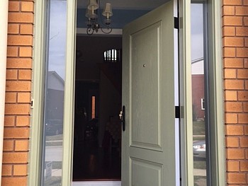 custom white entry door