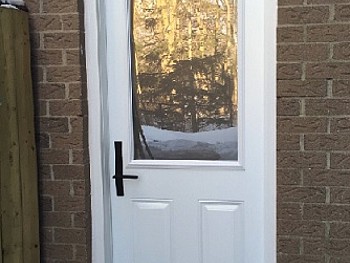 updated entry door installation