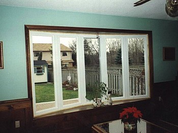 White bow window in kitchen Mississauga