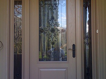 custom painted beige entry door oakville