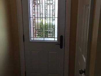 custom window design on Steel door