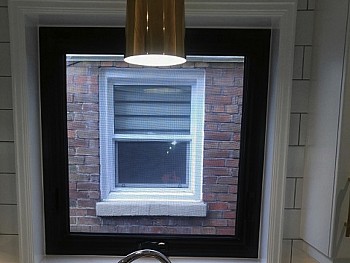 black kitchen window