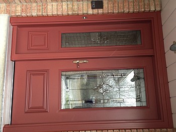 custom red steel exterior door Mississauga