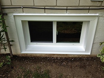 Durable vinyl basement replacement window Oakville
